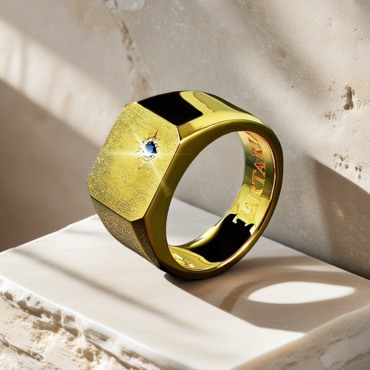 Signet 925 Sterling Silver/9k/14k/18k Gold Ring (Item No. GR0010）