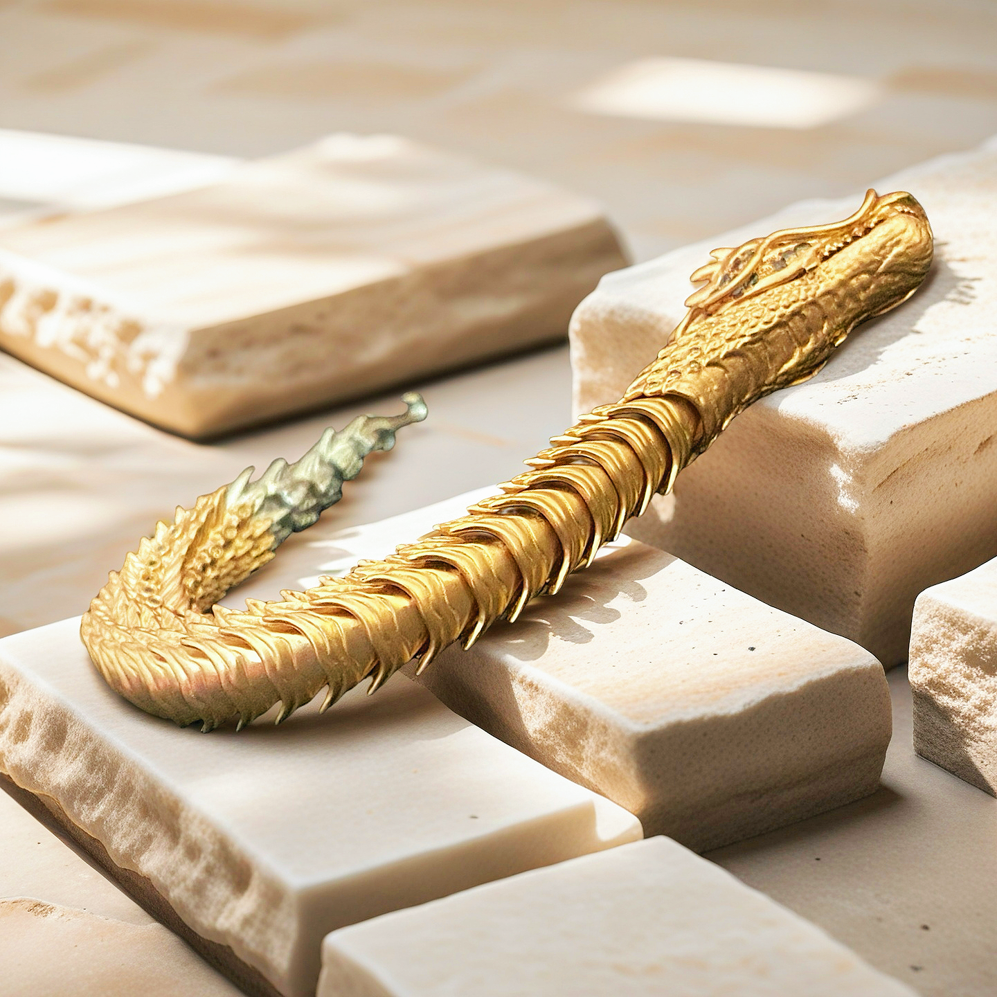 Gold Dragon Diamond Bracelet Chain (Item No. GB0023)