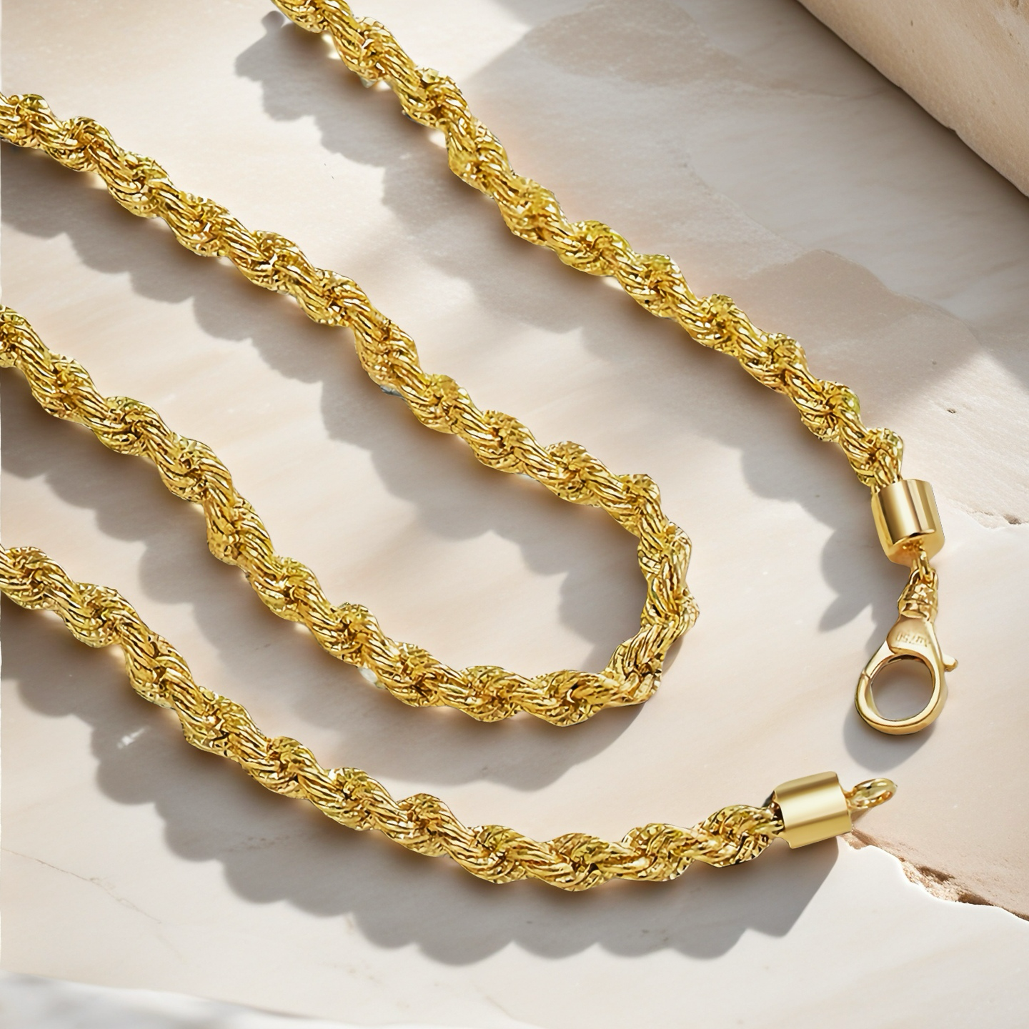 Braided 18k Gold Necklace Chain (Item No. GN0013）