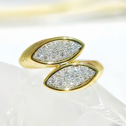 Vintage 18k Gold Diamond Ring  (Item No. VT422）