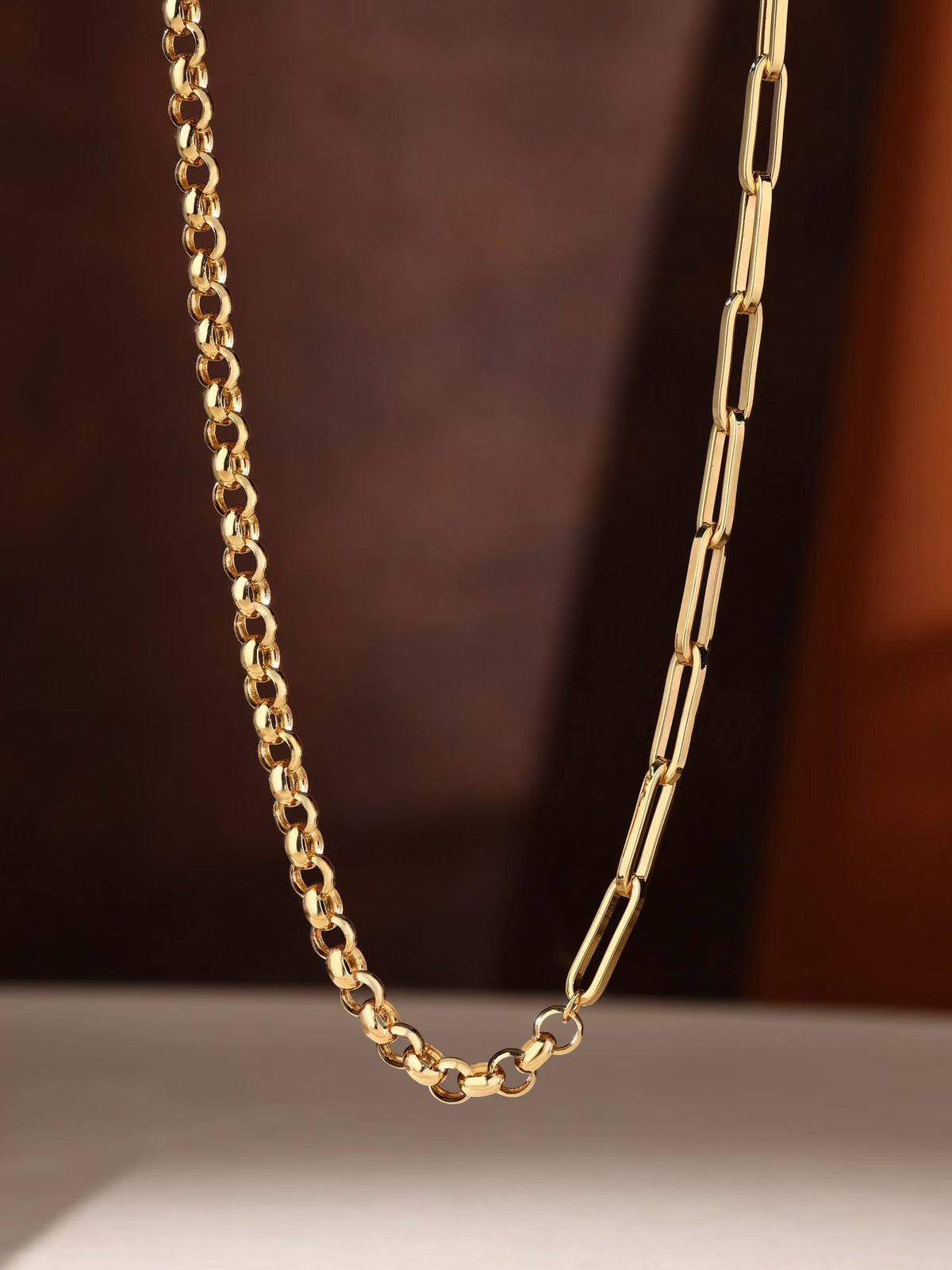OT Shape 18k Gold Necklace (Item No. HFN009）