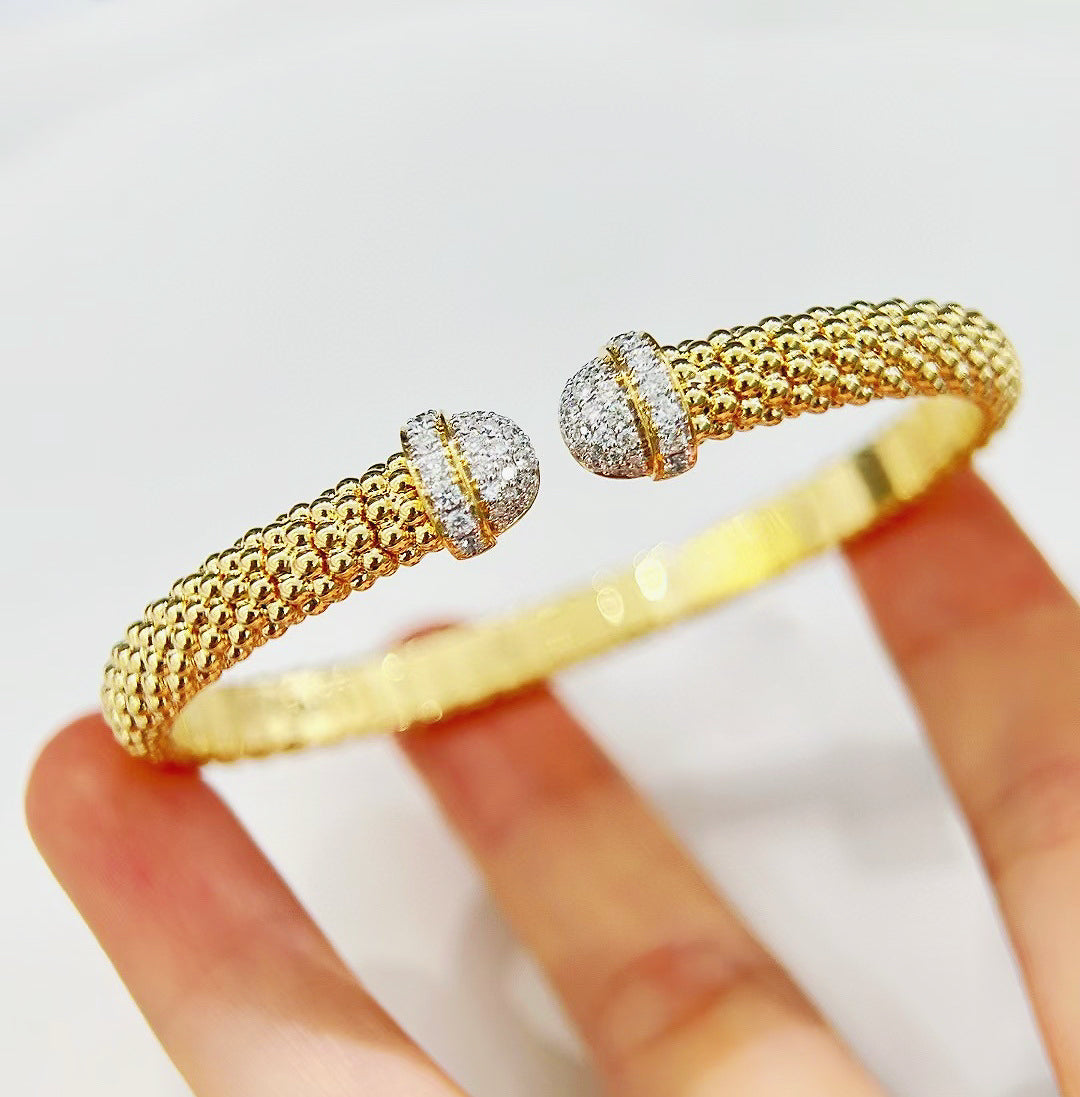 Vintage 18k Gold Diamond Bracelet (Item No. VT257）