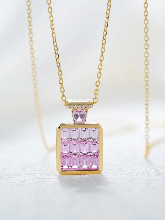 Rainbow Sapphire 18k Gold Pendant (Item No. SA091）