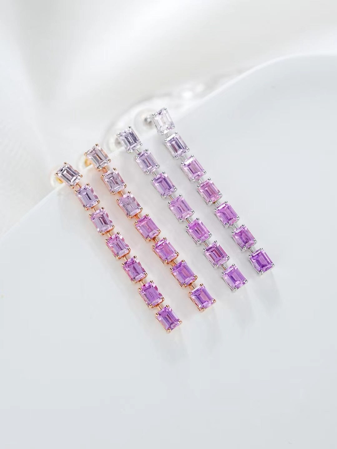 Rainbow Sapphire 18K Gold Earring (Item No. SA020）