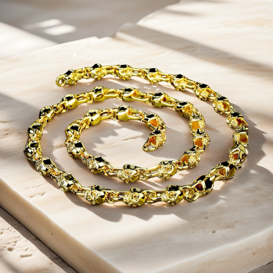 Skull Sterling Silver/9k/14k/18k Necklace Chain (Item No. GN0006）