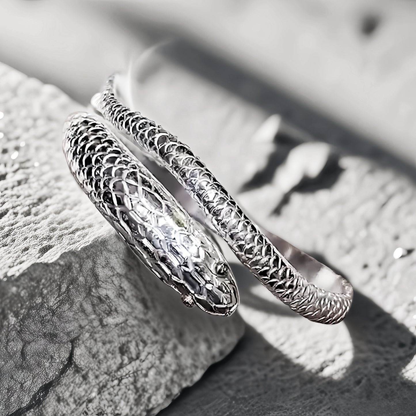 Ouroboros Silver Bangle (Item No. B0252)