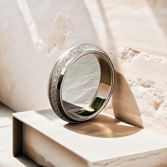 Classic Diamond 925 Sterling Silver/9k/14k/18k Gold Ring (Item No. GR0009）