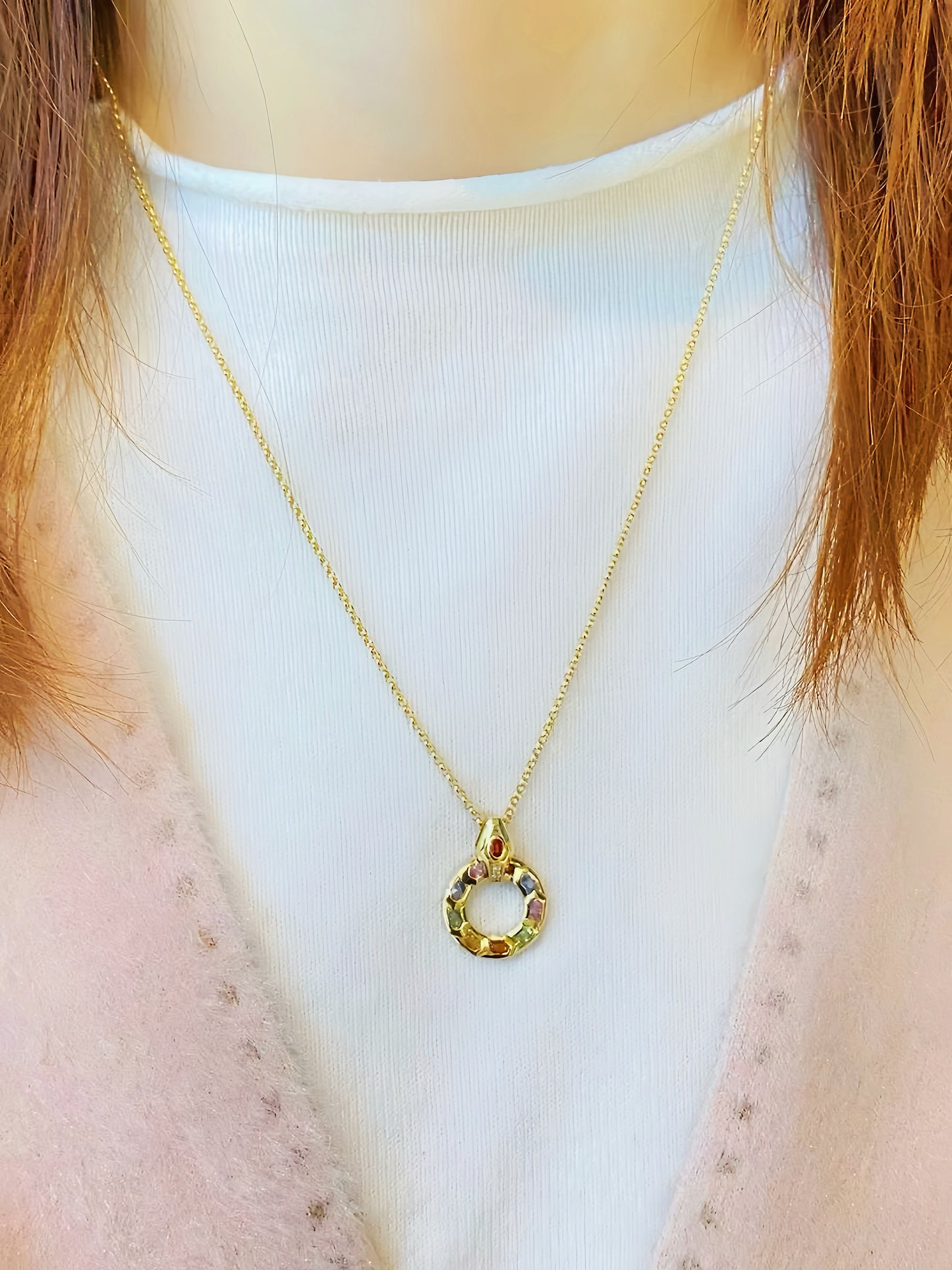 Snake 18k Gold Diamond Pendant (Item No. VT164）