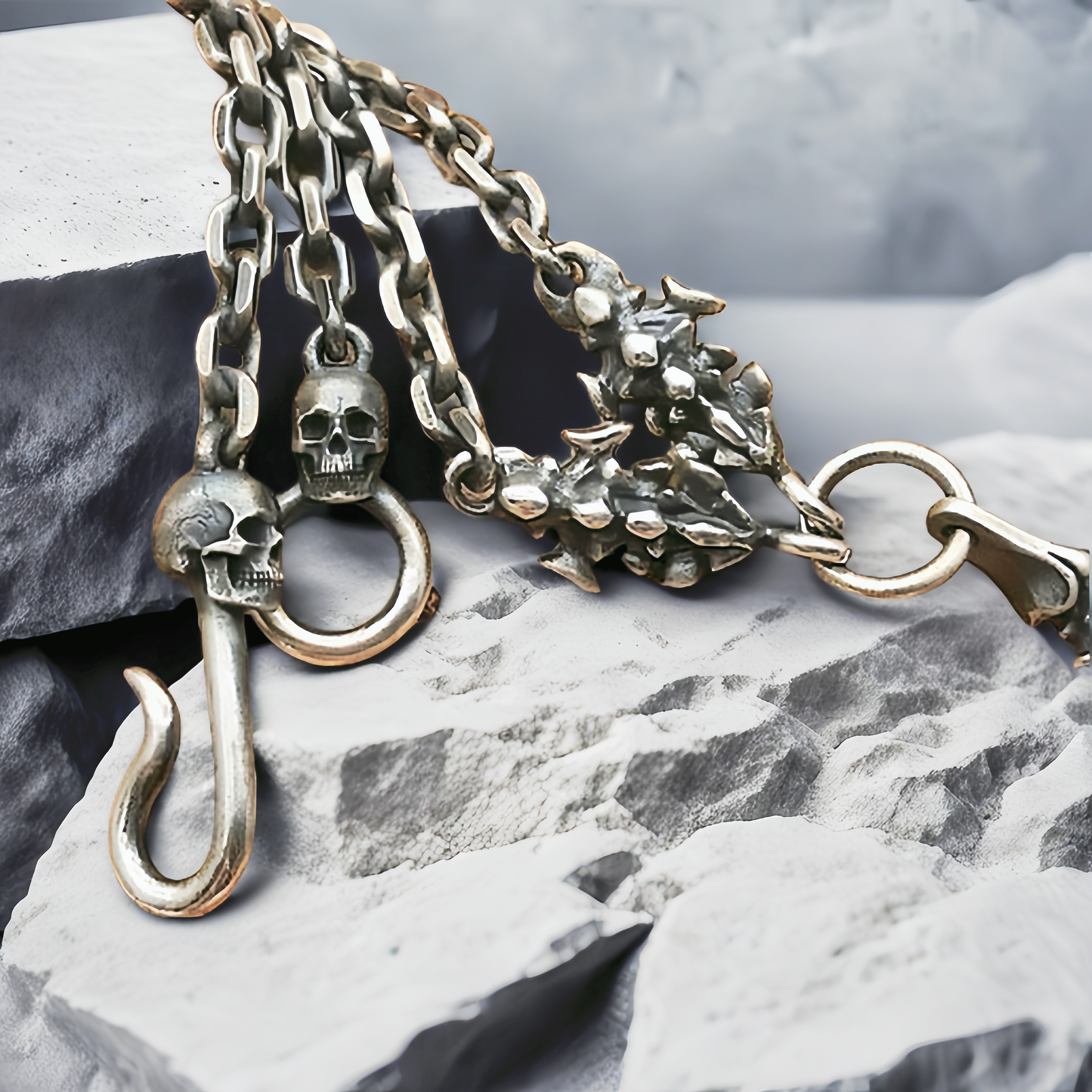 Skull & Cross Bone Silver Pendant (Item No. SC013)