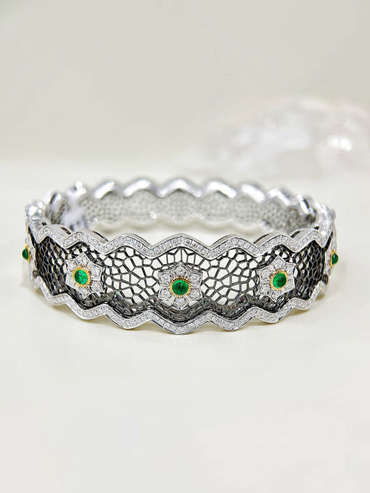 Lace Vintage 18k Gold Diamond Bracelet (Item No. VT500）