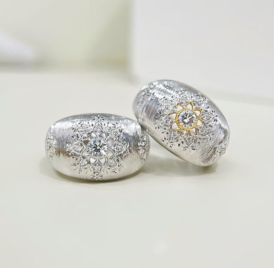 Vintage 18k Gold Diamond Ring (Item No. VT449）
