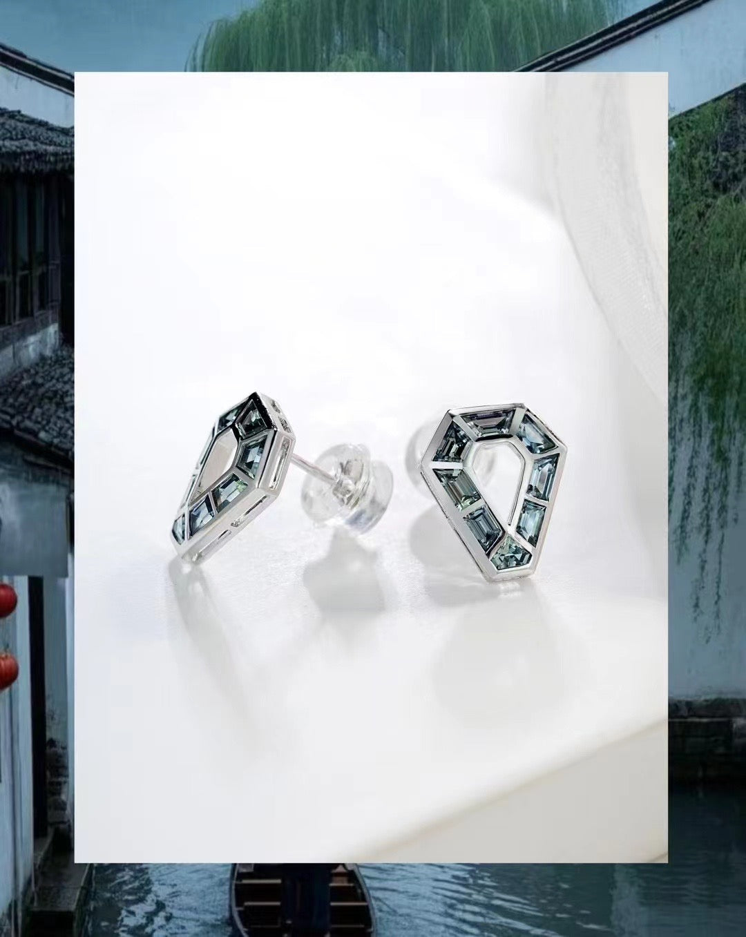 Rainbow Sapphire 18K Gold Earring (Item No. SA007）