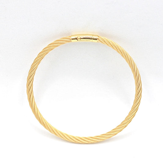 Elastic Muti-layer Twisted 18K Gold Bracelet (Item No. SH042CB)