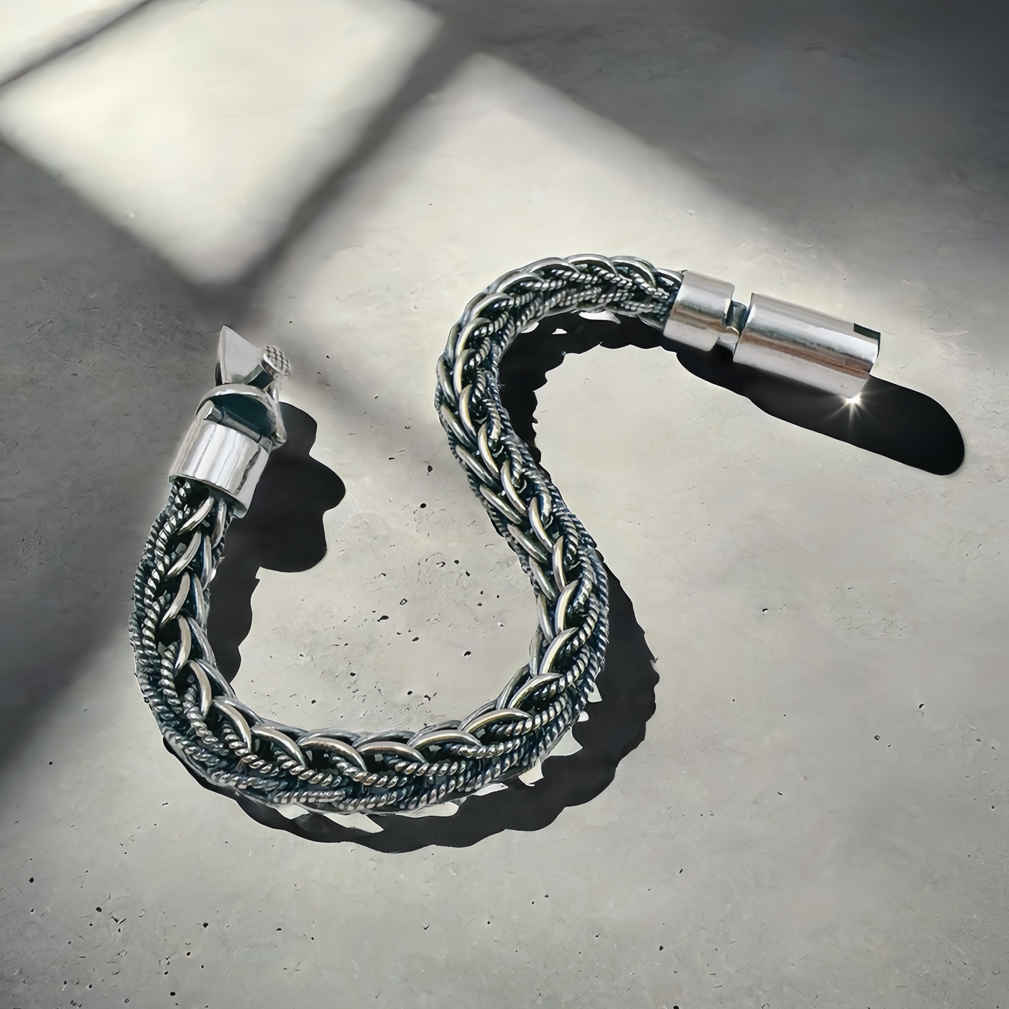 Braided Silver Bracelet (Item No. B0661）