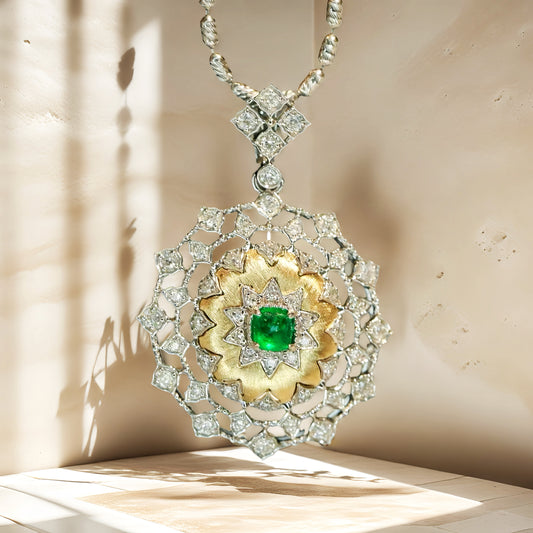 18k Gold Diamond Pendant (Item No. VT203）