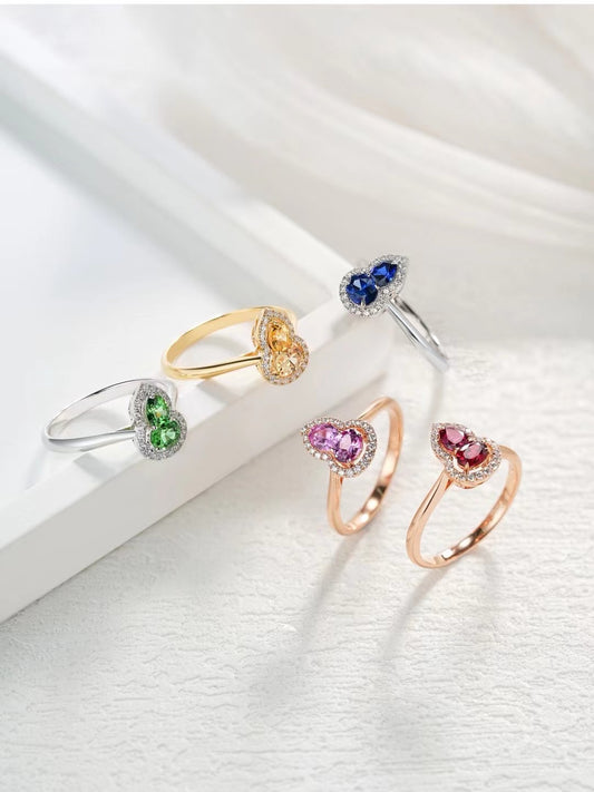 Rainbow Sapphire 18k Gold Ring (Item No. SA068）