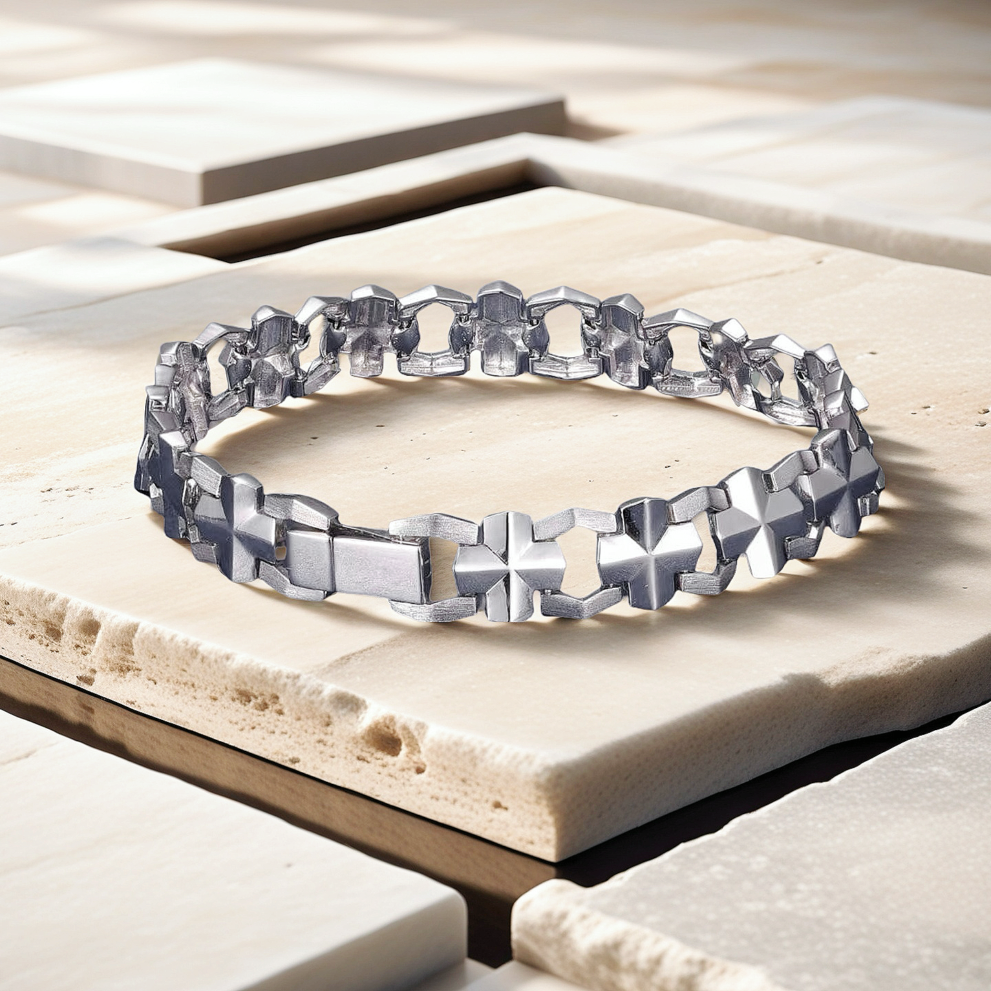 Classic Platinum Gold Bracelet (Item No. GB0039)