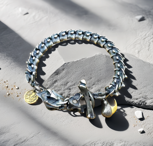 Dragon Scale Silver Bracelet Chain (Item No.SC030)