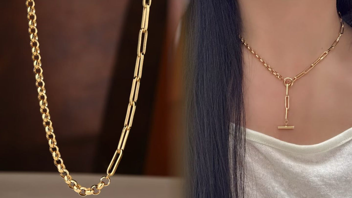 OT Shape 18k Gold Necklace (Item No. HFN009）