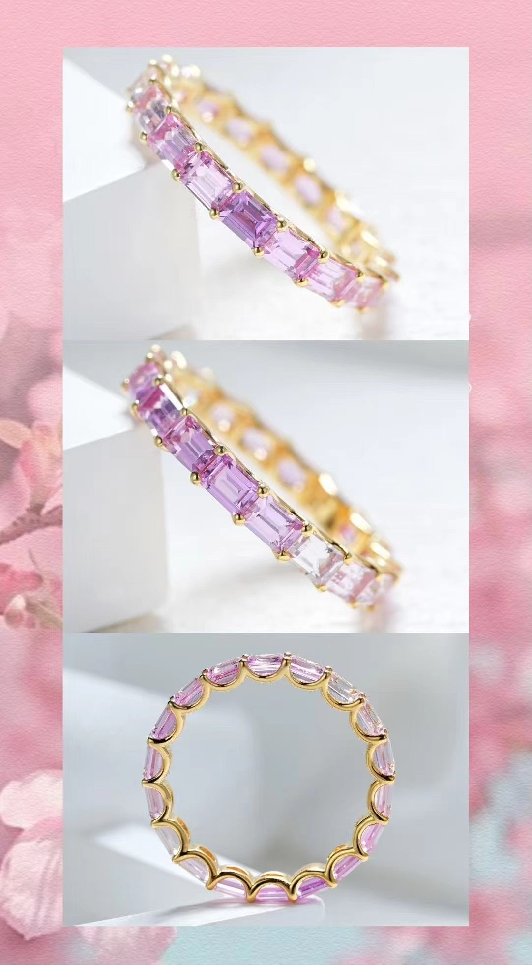 Rainbow Sapphire 18k Gold Ring (Item No. SA083）