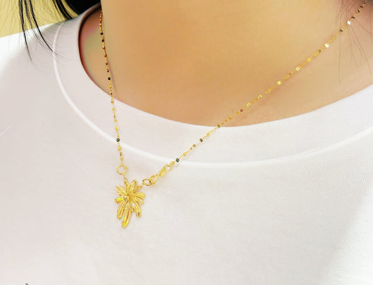 Laser Iridescent 18k Gold Pendant (Item No. SJP006）