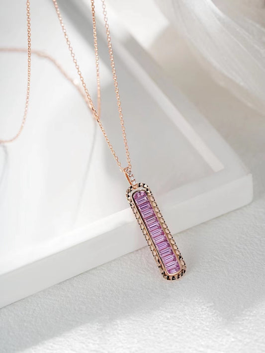 Rainbow Sapphire 18K Gold Pendant (Item No. SA061）