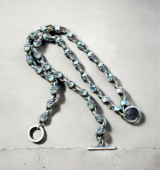 Skull Silver Necklace Chain (Item No. N0002)