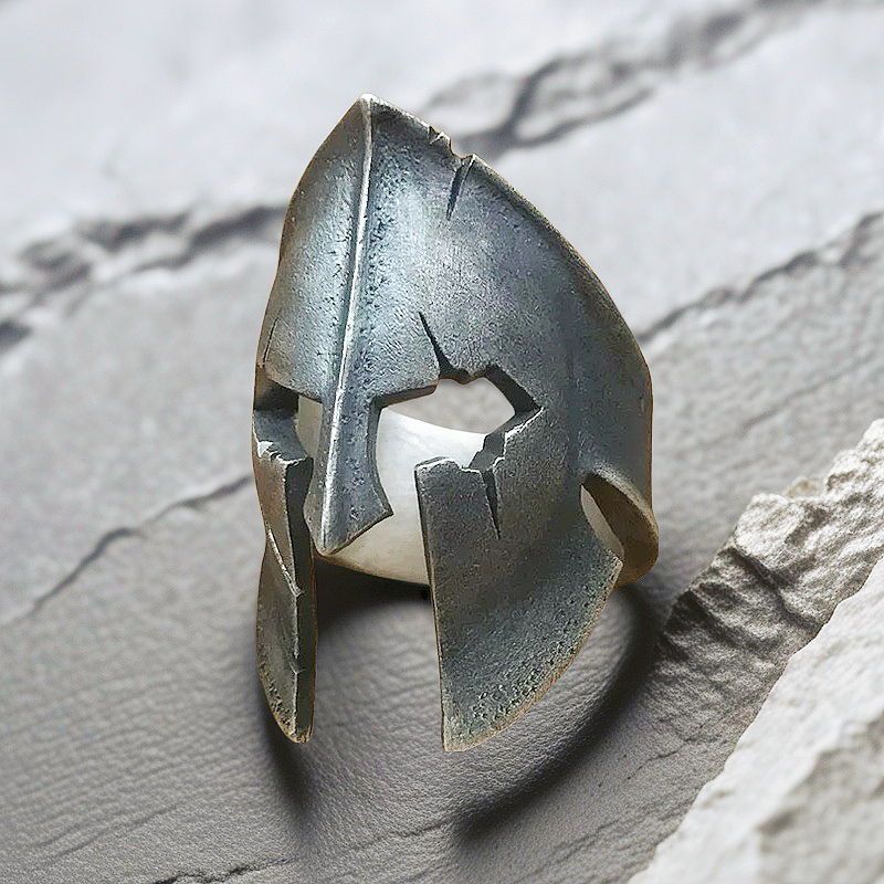 Greek Helmet Silver Ring (Item No. SC038)