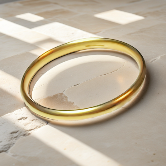 Hollow 24K Gold Bangle (Item No. GB0026)