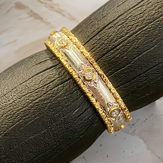 Vintage 18k Gold Diamond Ring (Item No. VT153）