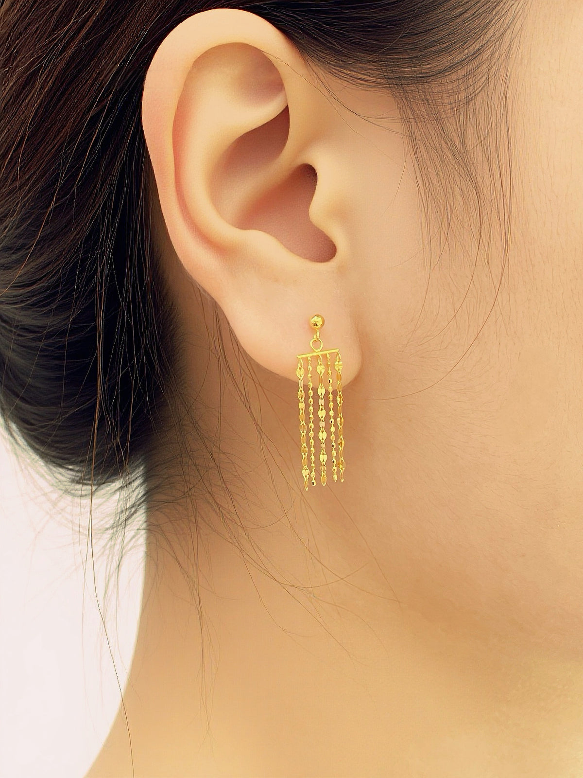 Water Drop 18k Gold Earring (Item No. SJER014）