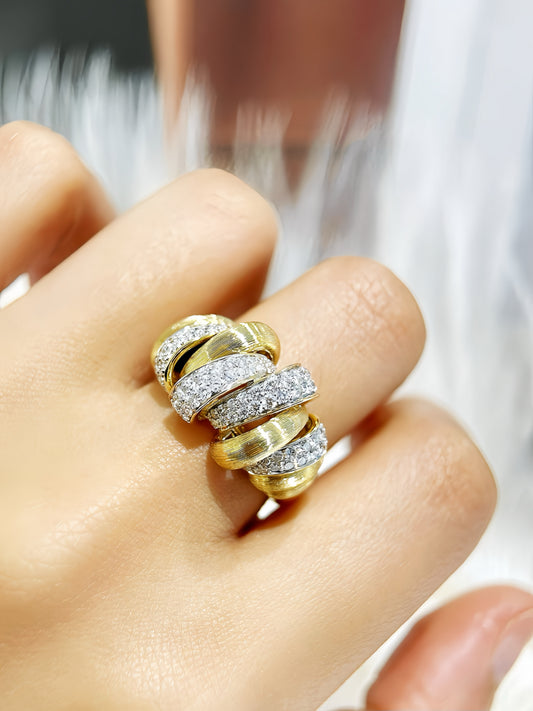 Vintage 18k Gold Diamond Ring (Item No. VT334)
