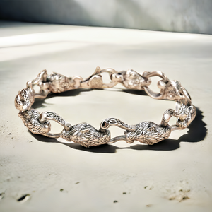 Wolf Silver Bracelet (Item No. B0675）