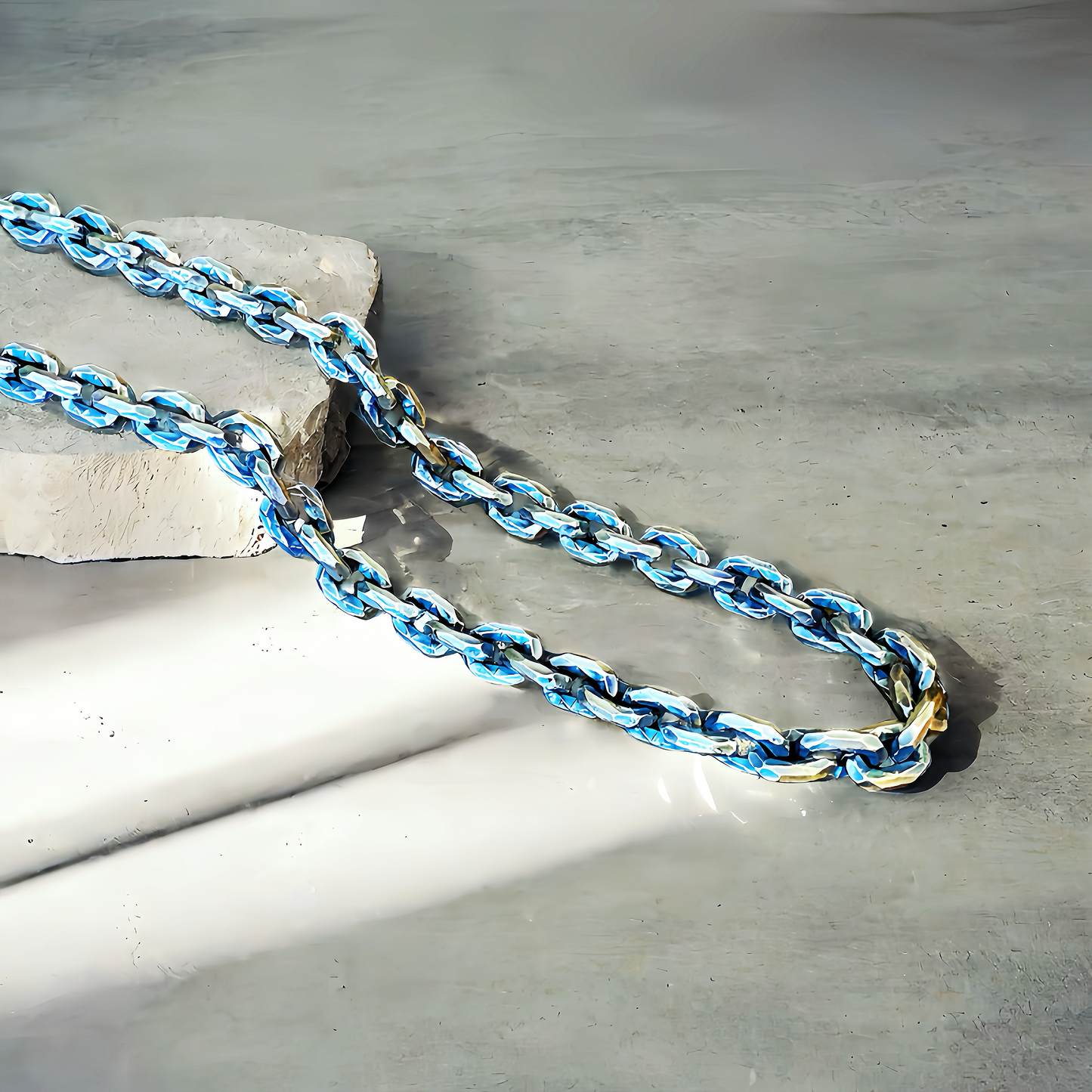 8mm Hammered Silver Necklace Chain (Item No. N0004)