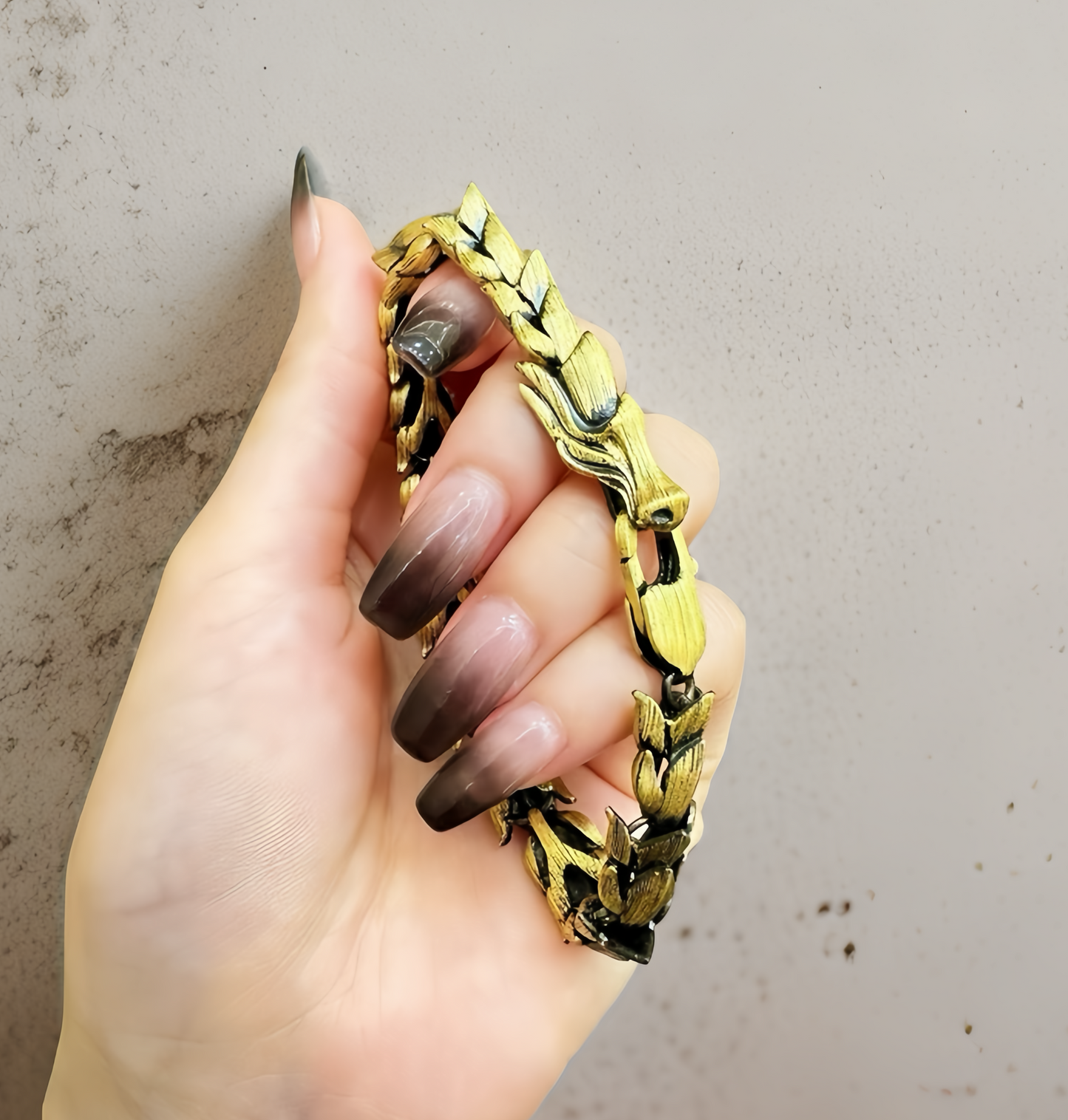 Gold Dragon 24k Gold Bracelet Chain (Item No. GB0029)