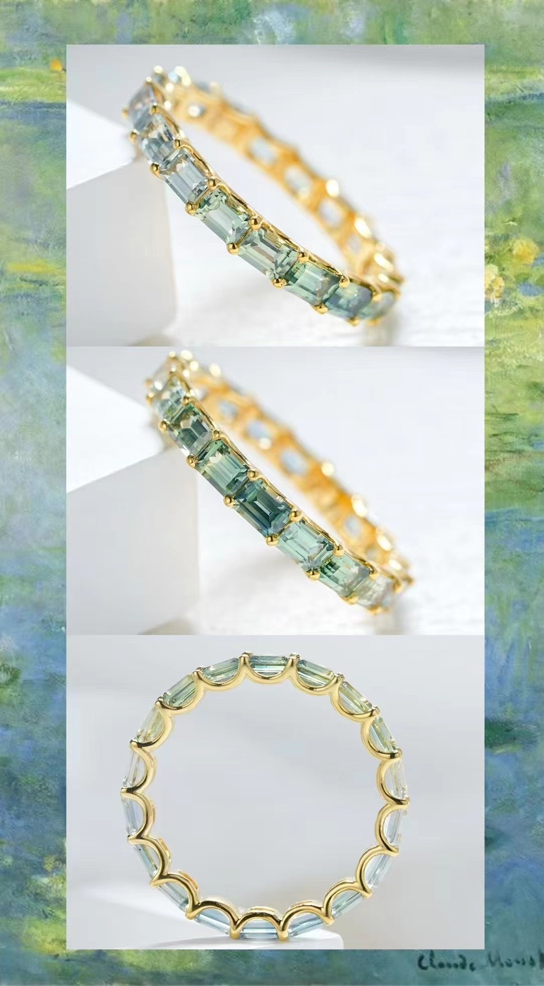 Rainbow Sapphire 18k Gold Ring (Item No. SA083）