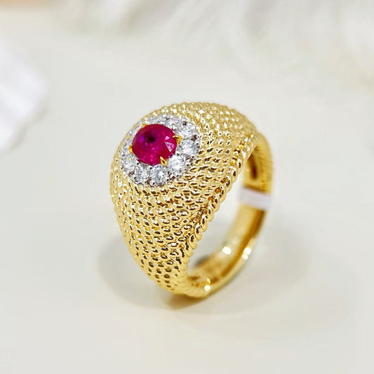 Vintage 18k Gold Diamond Ring (Item No. VT363）