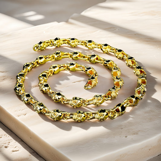 Skull 9k/14k/18k Necklace Chain (Item No. TDNG0006）
