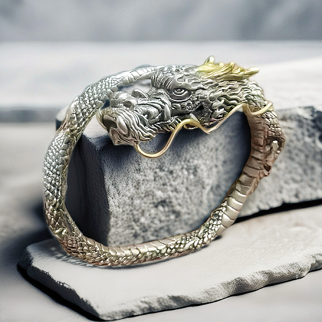 Dragon Silver  Bangle (Item No. B0693）
