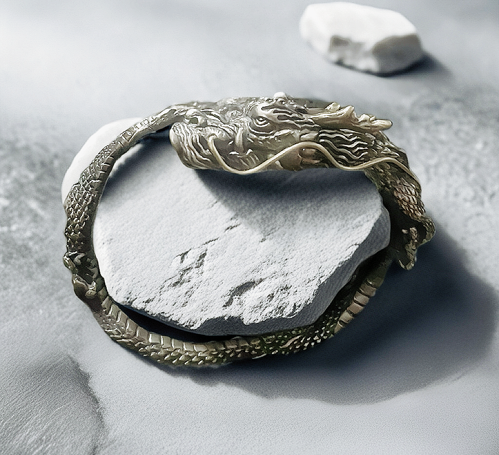 Dragon Silver  Bangle (Item No. B0693）
