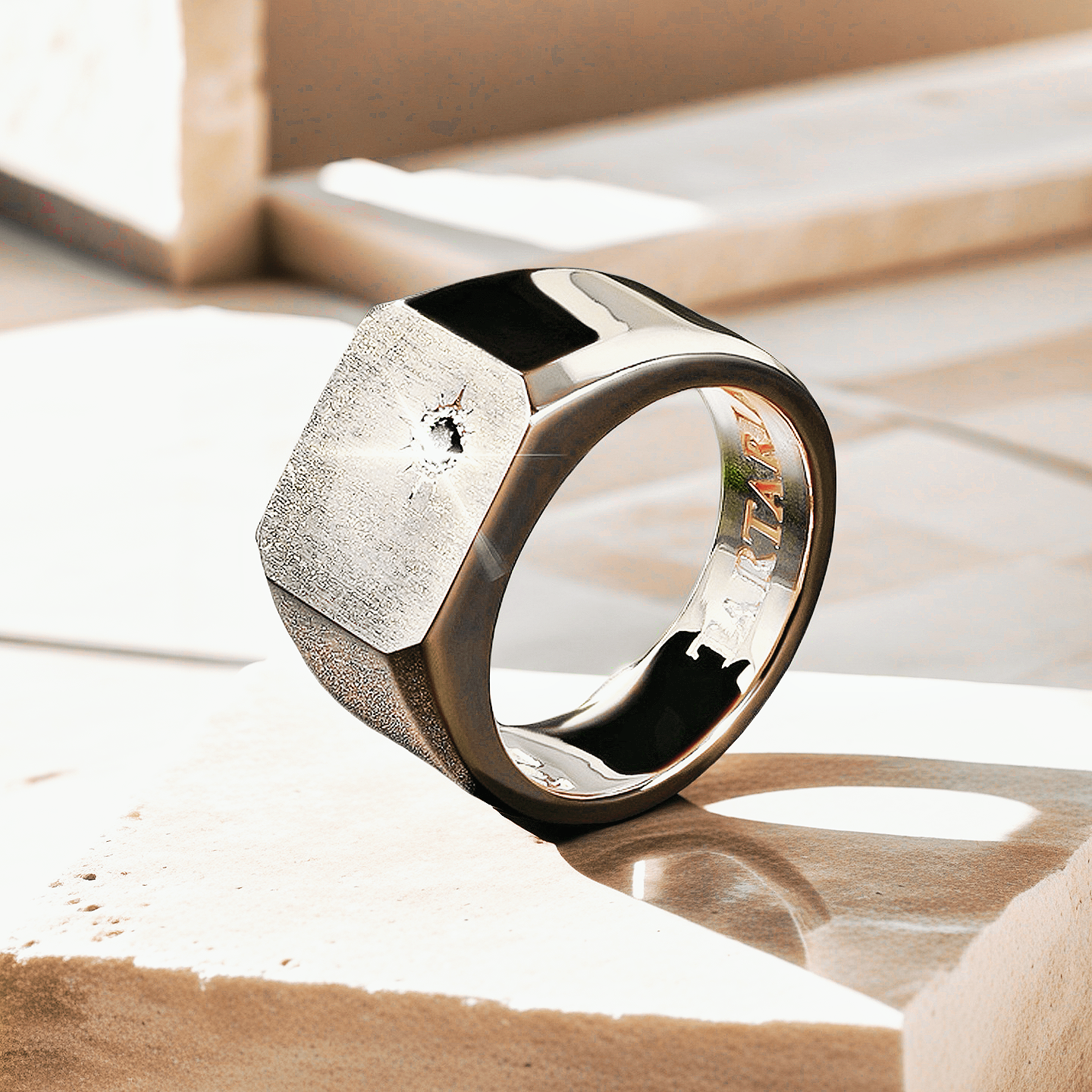 Signet 925 Sterling Silver/9k/14k/18k Gold Ring (Item No. GR0010）