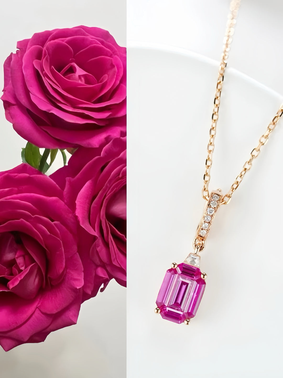 Ruby 18k Gold Pendant (Item No. SA106）