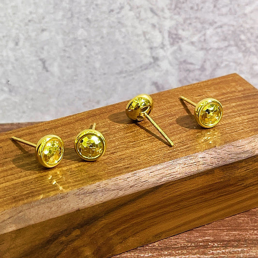 Bubble Diamond-like 18k Gold Earring (Item No. SJER016）