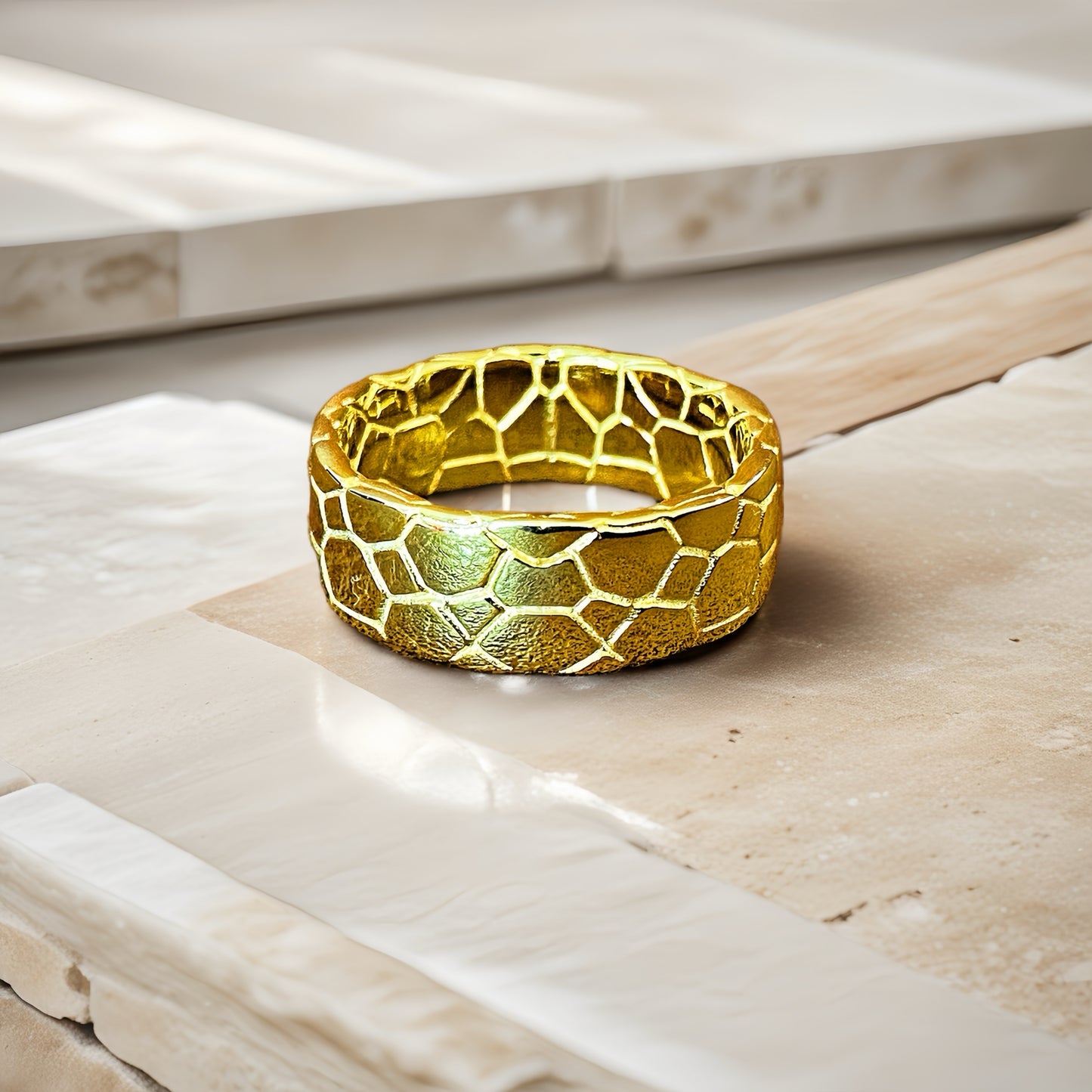 Classic Cracking Stone  Diamond 925 Sterling Silver/9k/14k/18k Gold Ring (Item No. GR0008）