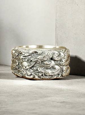 Nine Dragon Silver Ring (Item No. R0143)