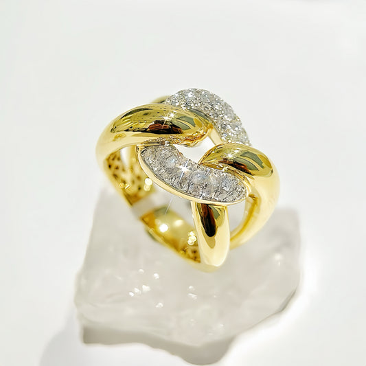 Contemporary 18k Gold Diamond Ring (Item No. VT387）
