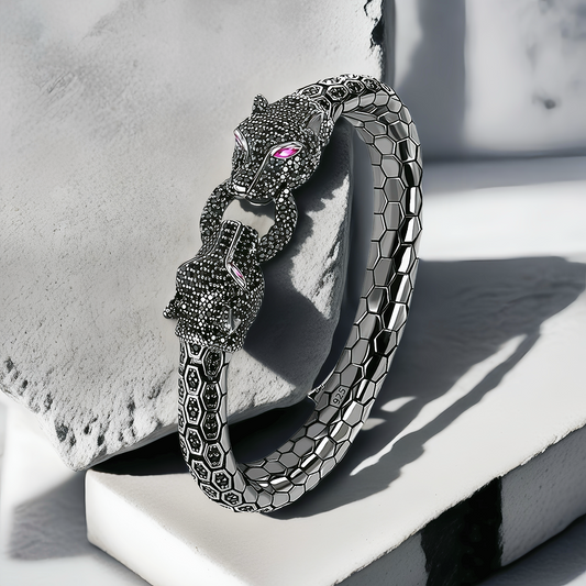 Panther Fashion Silver Bracelet (Item No. B0694）