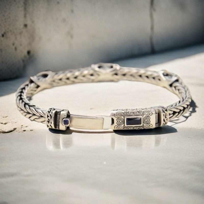 Braided Silver Bracelet (Item No. B0673）