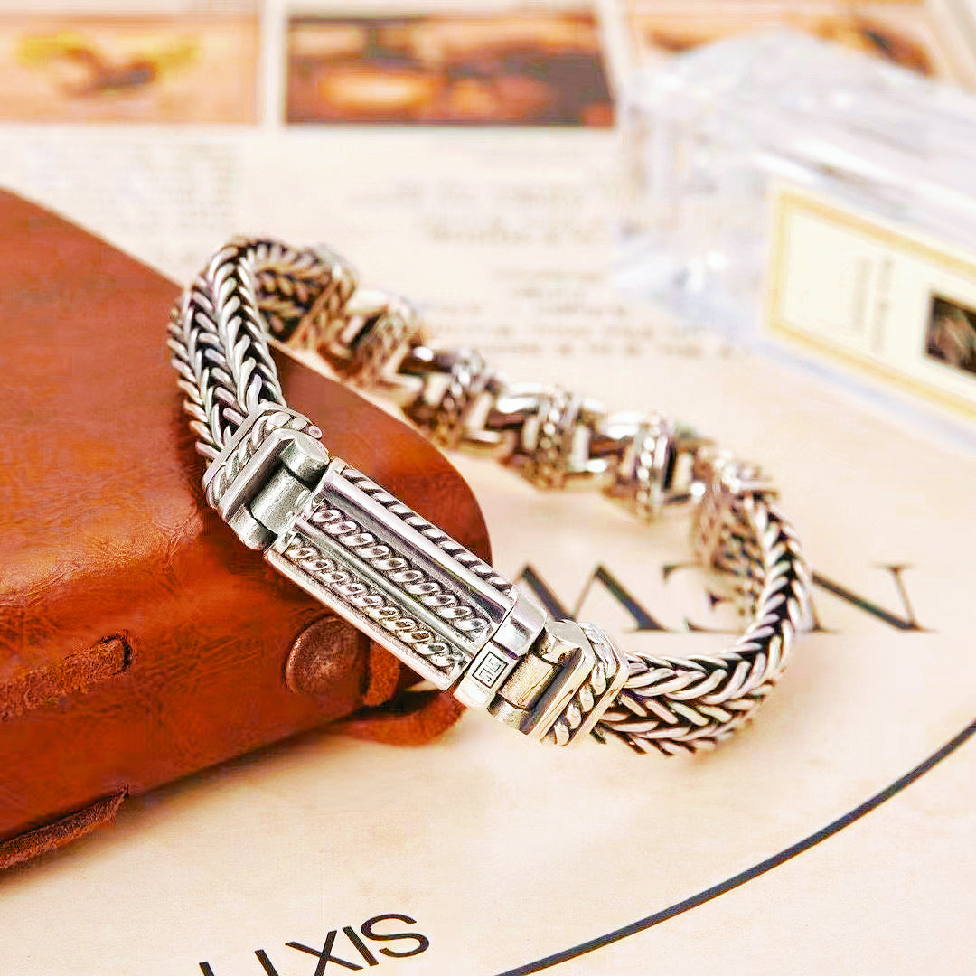 Fashion Braided Silver Bracelet (Item No. B0642）