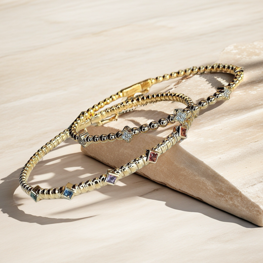 Four-leaf Clover 18k Gold Diamond Bracelet (Item No. VT123）